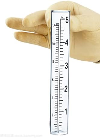 YZDTECH Plastic rain Gauge Replacement Tube, 5'' Capacity rain gauges Replacement Tubes Plastic for Yard Garden Outdoor Home, with Tube Brush, Best Rated
