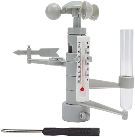 DIY Weather Station Toy, Wind Vane, Anemometer, Thermometer, Rain Gauge, Premium Materials, Simple Operation, Hands on Ability Improvement,