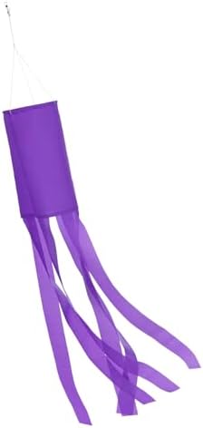 M METERXITY 1-Pack Windsock Flag, Colorful Wind Socks for Garden/Yard/Patio/Home Decor, Spring Summer Fall Winter Outdoor Hanging Decoration [39.4 in / 100cm, Purple]