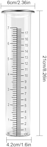 YJFWAL 2Pack 7" Plastic Rain Gauge Replacement Tube, 8.26 x 2.26 inches Cold Resistance Crack Resistance for Outdoor Yard Garden Lawn