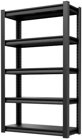 OLLRRACT Storage Shelves Garage Shelving Heavy Duty - 78''H Garage Shelves Adjustable 5 Tier Metal Shelving Unit Storage Rack Shelving Industrial Utility Shelf 16" D x36 W x78 H