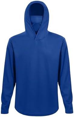 LeeHanTon Men's Sun Shirts Sun Protection Hoodie Shirt UPF 50+ Long Sleeve Work Athletic Shirt with Hooded for Fishing Hiking