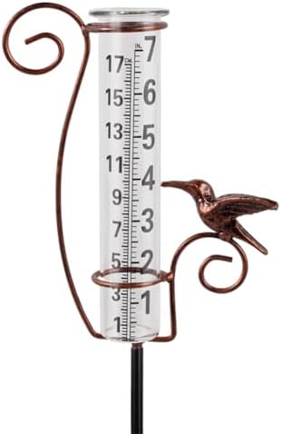 Rain Gauge Outdoor with 7 Inch Glass Tube