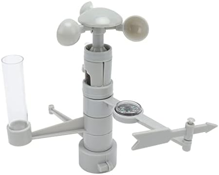 Weather Station, DIY Weather Station Toy with Wind Vane Anemometer Thermometer Rain Gauge for Kids Teens Boys Girls