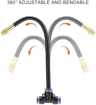 40 FT Drip Irrigation System 5/16 Inch Tubing with 13 Nozzles, Automatic Watering Misting System, Adjutable Sprinkler for Garden, Lawn, Plants, and Raised Bed