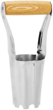 4 Inch Grass Plug Planter, Pro Plugger with Depth Marker & Sharp Teeth