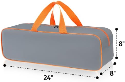 Grill Utensil Storage Bag for Outdoor Grilling, 24 x 8 x 8 in, Gray