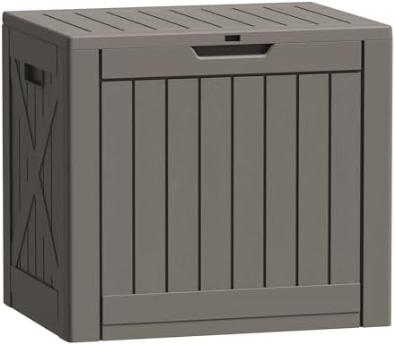 Flamaker Resin Deck Box 40 Gallon Waterproof Outdoor Storage Box