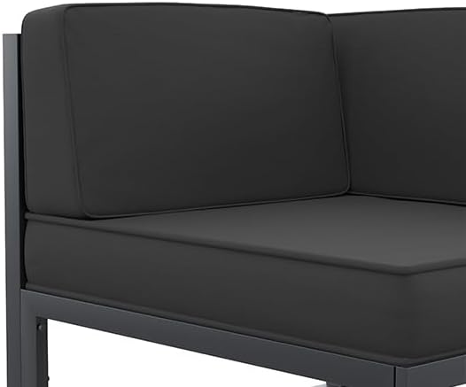 UDPATIO Aluminum Patio Furniture Set, Modular Oversized Outdoor Sectional of Olefin 5 inch Thick Cushion, Coffee Table and Waterproof Cover, Patio Conversation Sets for Porch, Deck