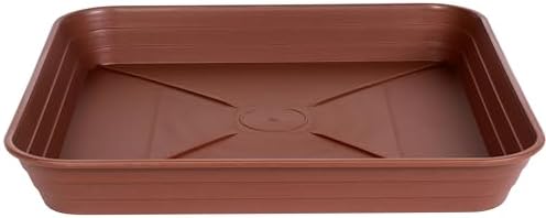 4 Pack Square Plant Saucer Tray 8 inch, 6 8 10 12 14 16 18 20 inch Heavy Duty Plastic Square Plant Saucers for Indoors Outdoor, Flower Planter Drip Trays for Pots, Seed Starting Tray