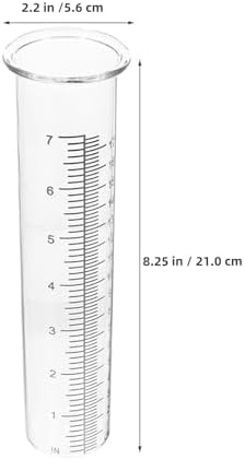 MERRYHAPY 3pcs 7-inch Freeze Proof Rain Gauge Set for Garden and Lawn with Large Scale Measurement, Plastic Outdoor Rain Meter Tube for Accurate Yard Weather Monitoring