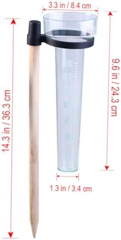 VICASKY 2 Sets Outdoor Meteorology Instrument Rain Gauge Thermometer Wind Direction for Garden Farm Use Durable Accurate Measuring Tools