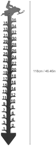 Iron Art Snow Gauge, 36 Inch Outdoor Large Snowfall Measuring Depth Measure Rod Snow Stick for Garden Yard Christmas Decorations Snowflake Instrument Decor