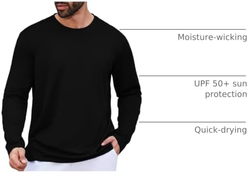 LeeHanTon Men's Sun Shirts Sun Protection Hoodie Shirt UPF 50+ Long Sleeve Work Athletic Shirt with Hooded for Fishing Hiking