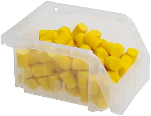 ReadySpace Extra-Small Stackable Plastic Storage Bins, 12-Pack, Clear