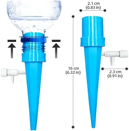 New!Self Watering Spikes for Pots Indoor Plants,Universal Bottle Mouth,Automatic Irrigation Stakes,Slow Release Water Valve,Vacation Proof Drip