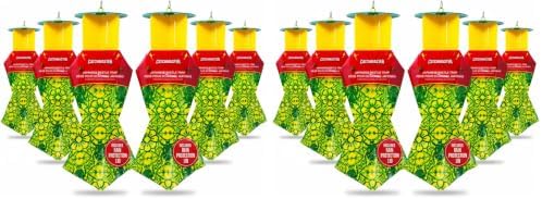 Catchmaster Japanese Beetle Traps w/Rain-Proof Cap 12-Pack & Dual Lure, Beetle Bag Trap, Hanging Beetle Catcher, Pest Control for Backyard & Garden, Plants, Trees, Vegetables & Flowers