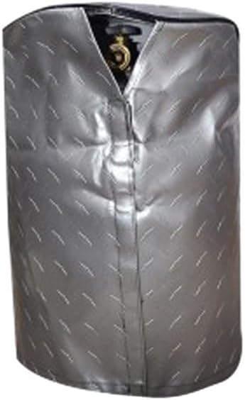 ADCO 2711 Silver Single 20lb, 5-Gallon Diamond Plated Steel Vinyl Propane Tank Cover