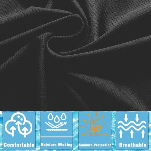 LeeHanTon Men's Sun Shirts Sun Protection Hoodie Shirt UPF 50+ Long Sleeve Work Athletic Shirt with Hooded for Fishing Hiking