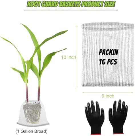 16 Pcs Gopher Baskets 1 Gallon Root Guard Proof Stainless Wire Steel Trap
