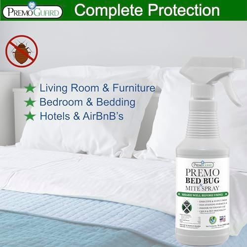 Premo Guard Bed Bug & Mite Killer Spray – University Tested 100% Kill Rate