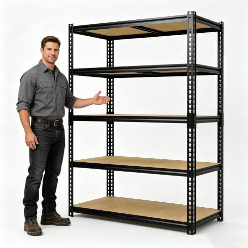 2500 Lbs Heavy Duty Garage Storage Shelves, 48" L x 24" W x 72" H