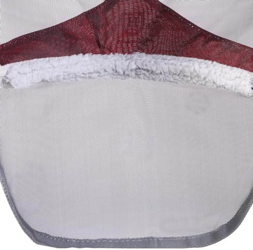 Harrison Howard CareMaster Pro Luminous Horse Fly Mask Large Eye Space Long Nose with Ears UV Protection for Horse Red S Pony