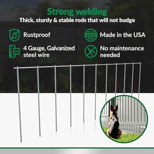 Dig Defence Original Animal Barrier Fence - 32”(L) x 10”(H), 12 Pack