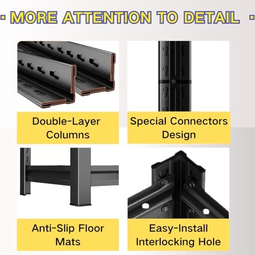 Garage Shelving, Heavy Duty Storage Shelves, Adjustable Boltless Units