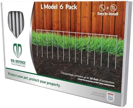Dig Defence Original Animal Barrier Fence - 32”(L) x 10”(H), 6 Pack