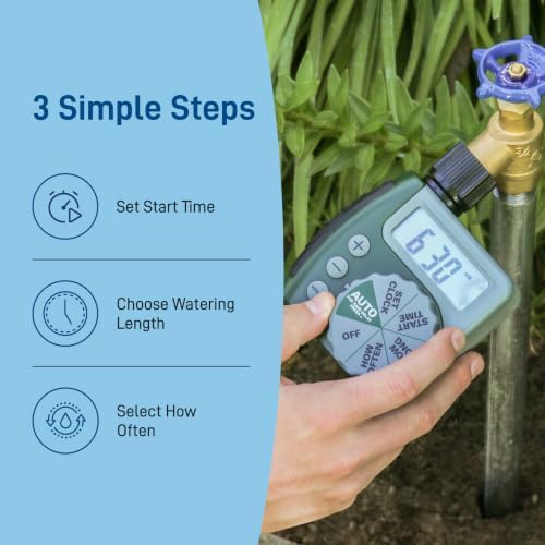 Orbit Programmable Digital Hose Watering Timer - 1 Outlet - Battery Powered - with LCD Screen - Built-in Rain Delay - Water-Resistant - 62061
