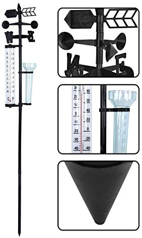 Mingzhe 3 in 1 Weather Station Measurer Garden Thermometer Rain Wind Indicator for Outdoor Use