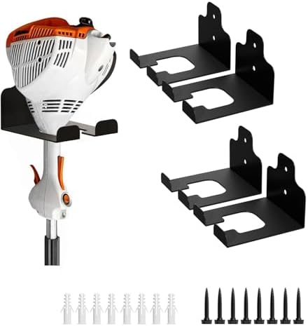 JNIHEEP Garage Organizer Trimmer Rack,Garden Power Tool Hanger,4 Pack,Black