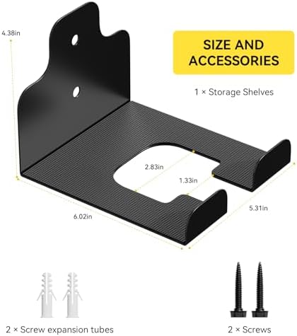 JNIHEEP Garage Organizer Trimmer Rack,Garden Power Tool Hanger,3 Pack,Black