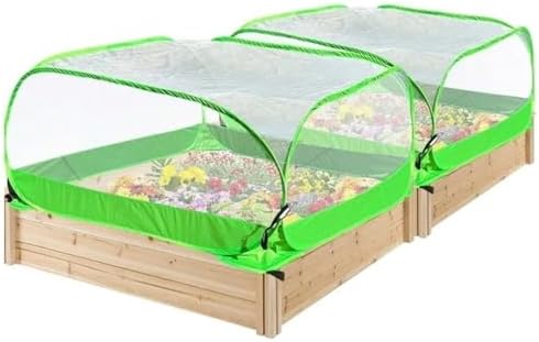 Outdoor Raised Garden Bed Cover Garden Mesh Plant Cover Outdoor Protector Enclosure Raised Bed Bird and Pest Protection Guard 1PC for Plants Vegetables Flowers
