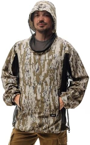Mosquito Jacket, Durable Bug-Proof Jacket with Adjustable Hood & Pocket, Summer Mosquito Suit Outdoor Proof Clothing