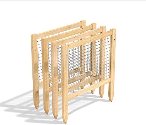 Greenes Fence 2' CritterGuard Cedar Garden Fence (4 Pack), 23.5"