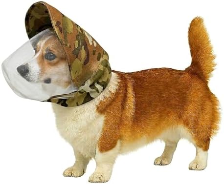 Dog Mask for Outdoor Safety - Vet-Recommended Mesh Field Guard for Protection Against Foxtails, Grass Seeds and Debris | Breathable, Lightweight, Adjustable Buckle Design,Camouflage（M）