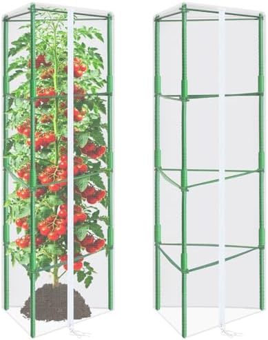 ZeeDix 61x16.1 in Garden Tomato Plant Cover Netting for Tomato Cage
