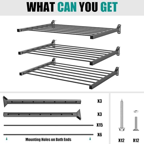 EVERHANGER Wall Mount Garage Storage Shelves Organizer Heavy Duty 33"x 24"
