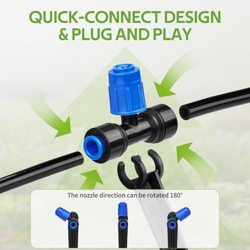 HIRALIY 50FT Vortex Drip Irrigation Kit