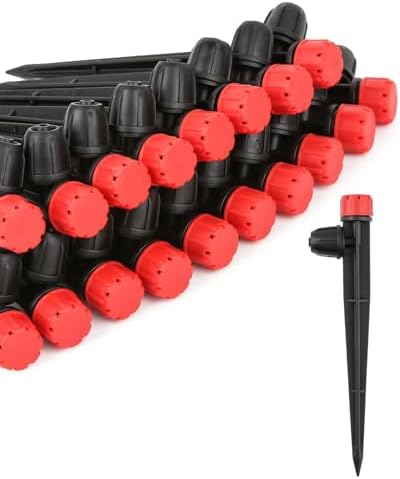 Drip Irrigation Emitters for 1/4" Tubing: 25pcs Drippers with Lock Barbed