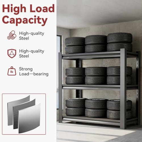 SAWJEC 39" H x 48" W x 18" D Heavy Duty Garage Storage Shelves