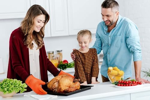 KITCHEN PERFECTION S Silicone Smoker BBQ Gloves - Heat Resistant Oven Mitts