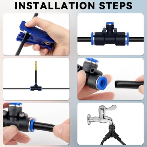 98.4Ft Drip Irrigation Kit System, 360° Bendable Garden Irrigation System