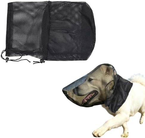 Foxtail Mask for Dogs, Field Net Guard Dog Foxtail Protection Hood for Dogs Prevent Foxtails Thorns Rocks Insects, Lightweight Adjustable Dog Face Guard for Hiking, Outdoor Adventures (S)
