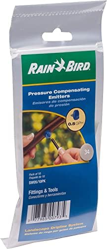 Rain Bird SW05-10PS Drip Emitter, 1/4", 10-Pack