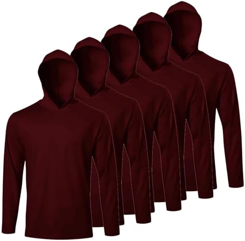 LeeHanTon Men's Sun Shirts Sun Protection Hoodie Shirt UPF 50+ Long Sleeve Work Athletic Shirt with Hooded for Fishing Hiking