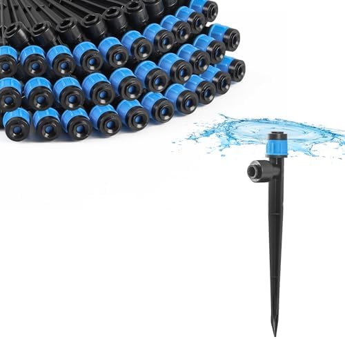 MIXC Quick-Connect Drip Irrigation Emitters for 1/4" Drip Irrigation Tubing