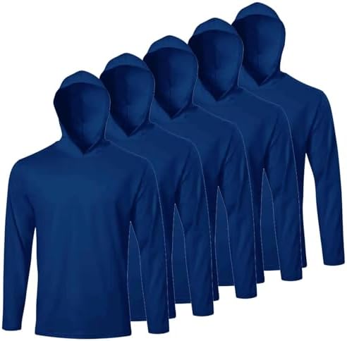 LeeHanTon Men's Sun Shirts Sun Protection Hoodie Shirt UPF 50+ Long Sleeve Work Athletic Shirt with Hooded for Fishing Hiking